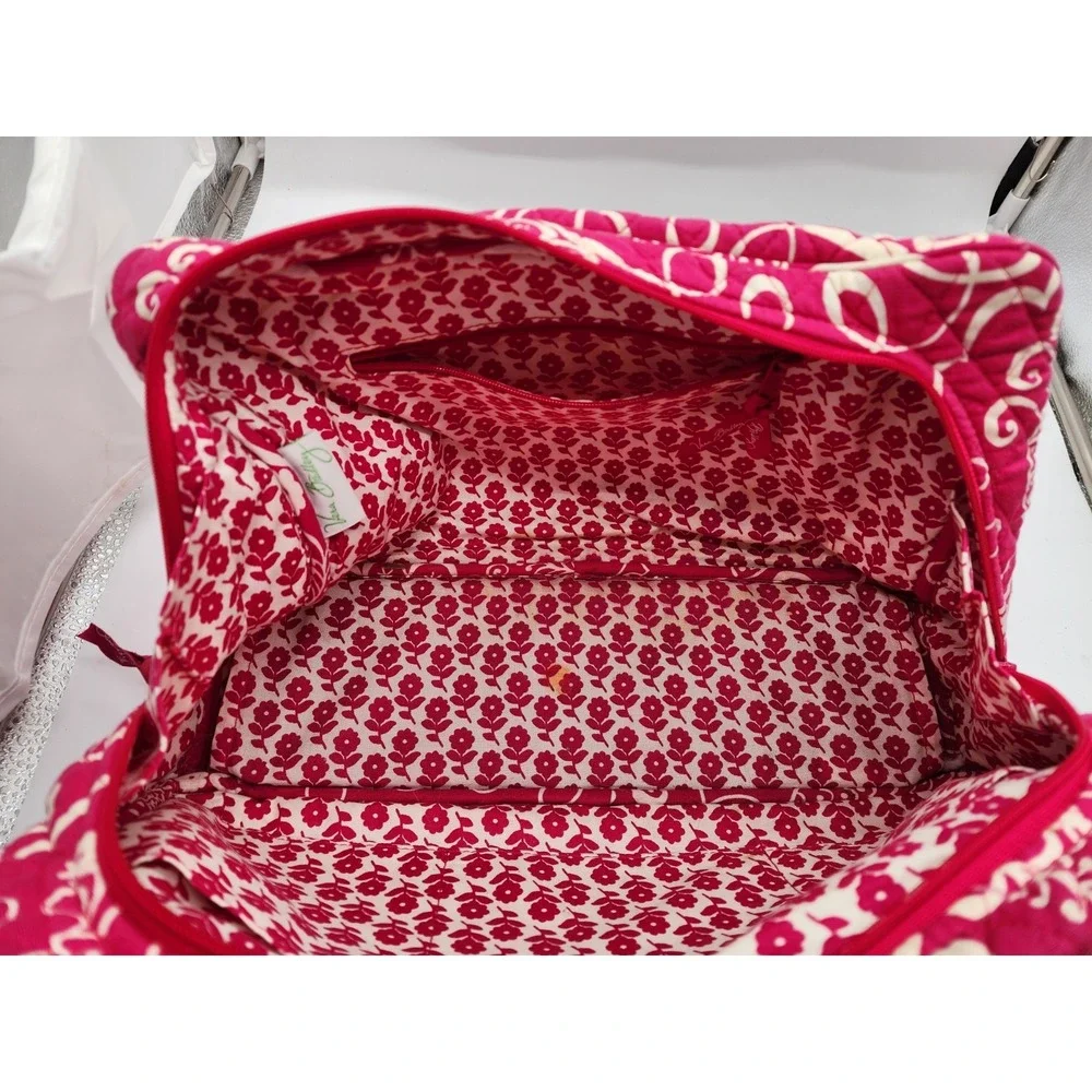 Retired Vera Bradley Twirly Birds Pink Shoulder Handbag - Picture 8 of 10